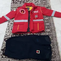 لباس آتش نشانی سایز لارج بزرگ و جلیقه