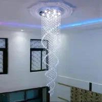 لوستر الماس.کریستالی دوبلکسی بلند لوتوس. AC light|لوستر و چراغ آویز|تهران, سنگلج (شاپور)|دیوار