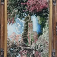 تابلو فرش، چله ابریشم