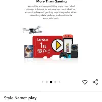 رم میکرو اس‌دی 1ترا / Lexar Play Micro SD Card 1TB|لوازم جانبی موبایل و تبلت|تهران, صادقیه|دیوار