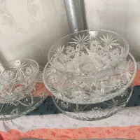 کاسه بشقاب کریستال قدیمی