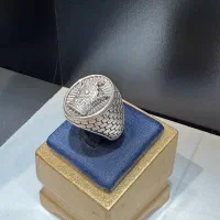 انگشتر نقره طرح تاج دست ساز