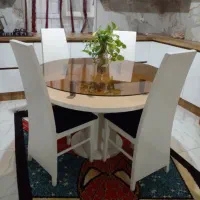 میز ناهارخوری سفید ۴ نفره