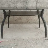 میز نهار خوری باشیشه 5سانتی