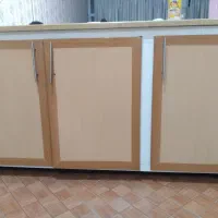 سینک دوقلو وکابینت با سنگ هود