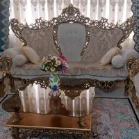 مبلمان سلطنتی ۹ نفره با جلو مبلی وعسلی|مبلمان خانگی و میز عسلی|شهریار, |دیوار