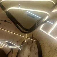 لوستر مدرن مربع ۳تیکه|لوستر و چراغ آویز|کرج, سی متری صنعتکاران|دیوار