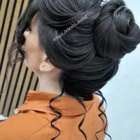 شنیون ۲۵۰میکاپ ۴۰۰ پکیج عروس۳۵۰۰پکیج نامزدی۲۵۰۰