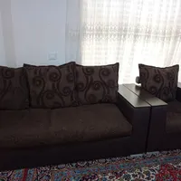 مبلمان چوبی باروکش چرم|مبلمان خانگی و میز عسلی|قائم‌شهر, |دیوار