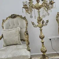 آباژور ایستاده کلاسیک ۷ شاخه با تزیینات کریستال
