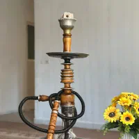 قلیان چوب زرد قدیمی