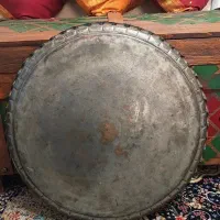 سینی مسی کنگره ای قدیمی قطر ۵۵ سانت|کلکسیون اشیاء عتیقه|تهران, جیحون|دیوار