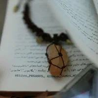 گردنبند بافت سنگ اصل سیترین|بدلیجات|تهران, فلسطین (میدان انقلاب)|دیوار