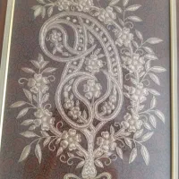 قاب ترمه سرمه دوزی شده