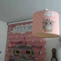 ست پرده زبرا و لوستر دخترانه