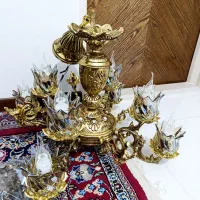 فروش لوستر 8 شاخه برنج طرح برنز