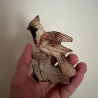 مجسمه پرنده چینی استخوانی اروپایی قدیمی