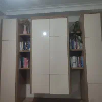 کتابخانه MDF استخوانی دو متری