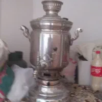 سماور برنجی ۱۵لیتری ۲عدد ساعت