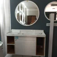 فولست روشویی کابینتی تمام سفید کد 740