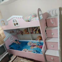 تختخواب دو طبقه. آینه و کنسول. تشک. بالش. مبل|تخت و سرویس خواب|کرمانشاه, |دیوار