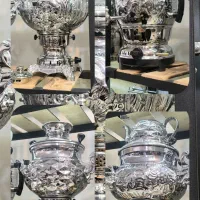 سماور گازی استیل تنوره وبدون تنوره قلمکاری ارسال