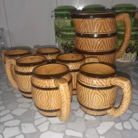 یه دست پاچ لیوان مدل بشکه آنتیک