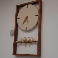 ساعت دیواری چوبی طرح گنجشک|ساعت دیواری و تزئینی|هشتگرد, هشتگرد قدیم|دیوار