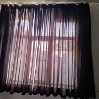 پرده طوسی چین دار