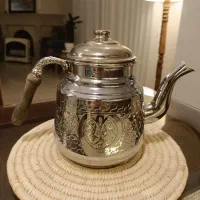 کتری مس یا مسی کنده کاری شده ترکیه|قوری، کتری، قهوه‌ساز دستی|تهران, سعادت‌آباد|دیوار