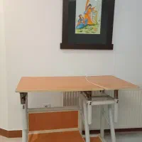 میز کامپیوتر فلزی با صفحه MDF|میز تحریر و کامپیوتر|ساری, |دیوار