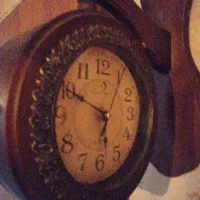 ساعت دو طرفه چوبی