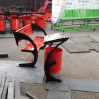 نیمکت و سطل زباله پارکی فولادی چدنی چوبی ویلا/پارک