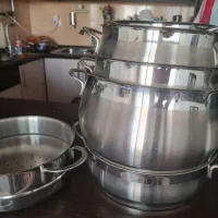 سرویس قابلمه استیل ۱۰ پارچه