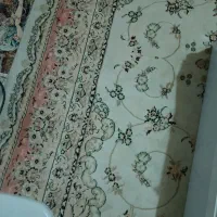 فروش دو تخته قالی سلیمان کرم رنگ 12متری ، تمیز