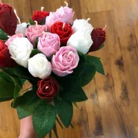 شمع شاخه گل رز