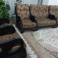 مبل ۸ نفره قهوه ای|مبلمان خانگی و میز عسلی|مسجد سلیمان, |دیوار