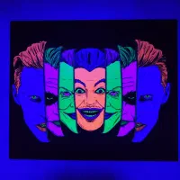 تابلو بلکلایت طرح جوکر  Blacklight Joker