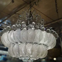 لوستر کریستال و برگ