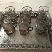 استکان چایی همراه سینی|ظروف سرو و پذیرایی|هشتگرد, فاز ۷ مهستان|دیوار