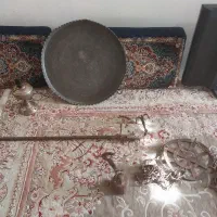 ترازو قاپان قدیمی و مجمع مسی و گرد سوز