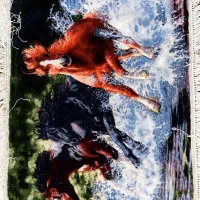 تابلو فرش دست باف چله ابریشم