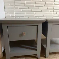 پاتختی چوبی رنگ طوسی در حد نو|تخت و سرویس خواب|لنگرود, |دیوار