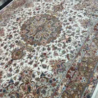 جفت فرش ۱۸متر(۳/۵×۵) دستباف طرح خطیبی تبریز ابریشم|فرش|تهران, آبشار تهران (دریاچه)|دیوار
