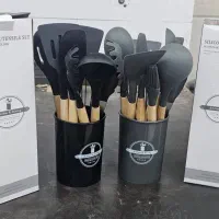 سرویس کفگیر ملاقه سیلیکونی نسوز (اصلی) ۱۲ پارچه