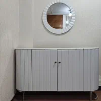 آینه و کنسول پایه استیل|بوفه، ویترین، کنسول|بهبهان, |دیوار