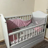 فروش تخت نوزاد بهمراه تشک ، روتختی و محافظ