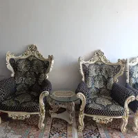 مبل سلطنتی 7نفره 3عددعسلی|مبلمان خانگی و میز عسلی|بهارستان, |دیوار