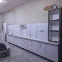 کابینت در حد نو های گلاس سفید با وسایل|مصالح و تجهیزات ساختمان|سیرجان, |دیوار
