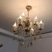 لوستر 8 شعله تمام برنج اصل